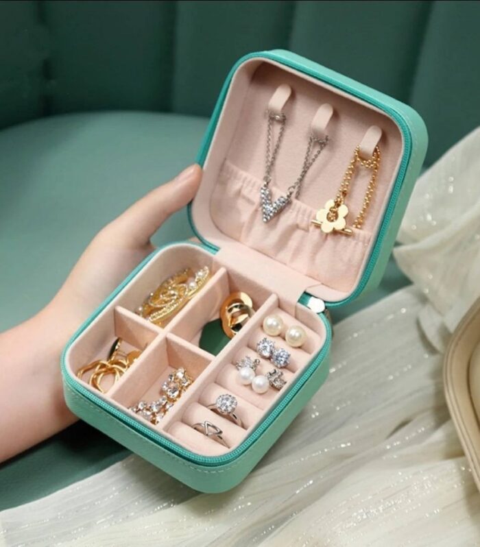 Portable Travel Mini Jewelry Box | PU Leather Jewellery Ring | Organizer Case Storage | Gift Box