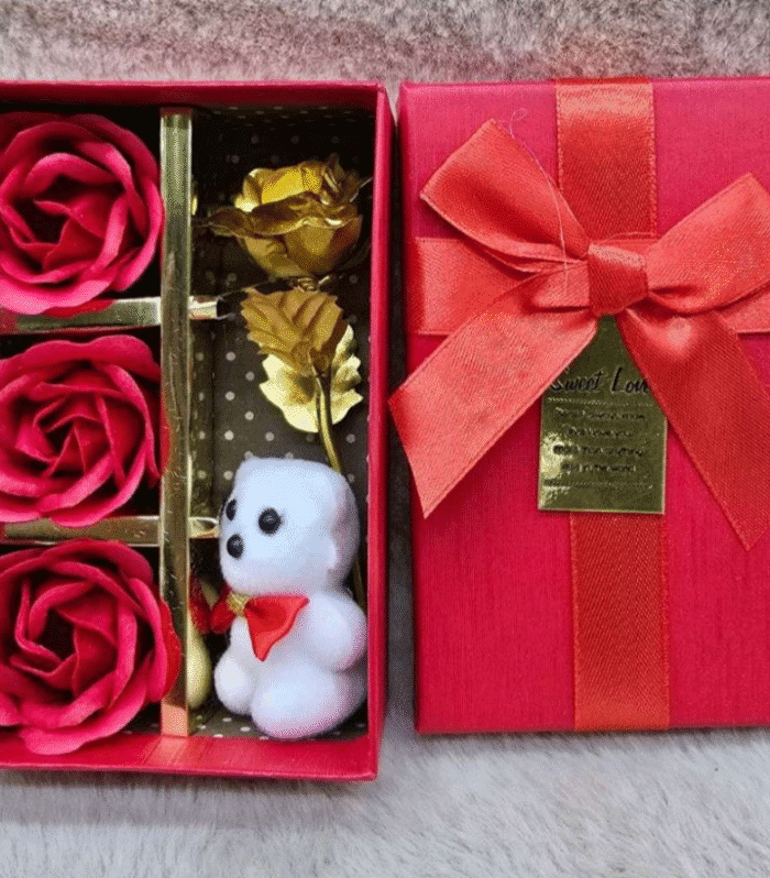 Flower Teddy Gift Set 🌹