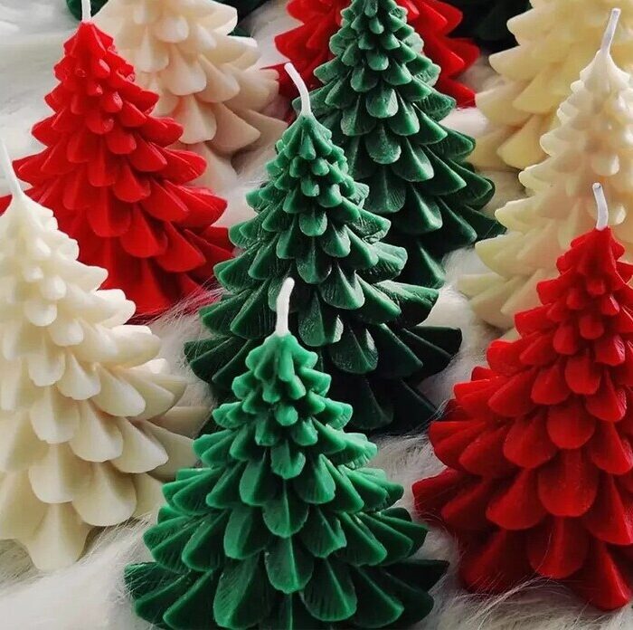 Christmas Tree Mix Scented Candles (1 Piece) 🎄🕯️