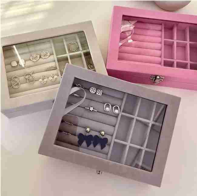 Transparent big size jewelry box