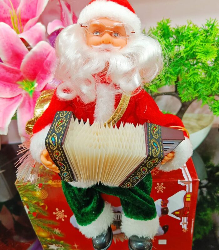 Santa Claus Toy Electric Singing Santa For Decoration (Size: 17x24cm) 🎅