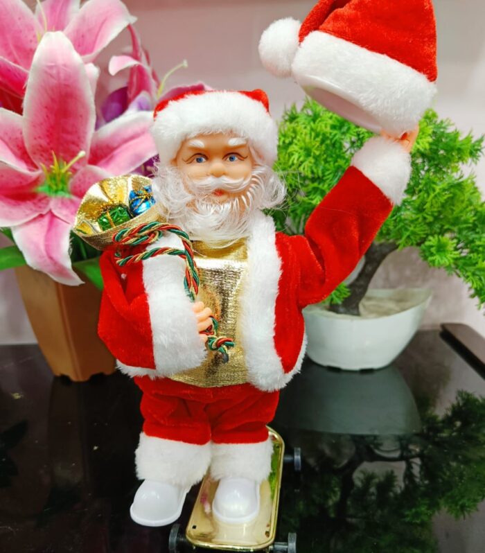 Musical Skating Santa Claus 🛼 (Size: 24*19cm)