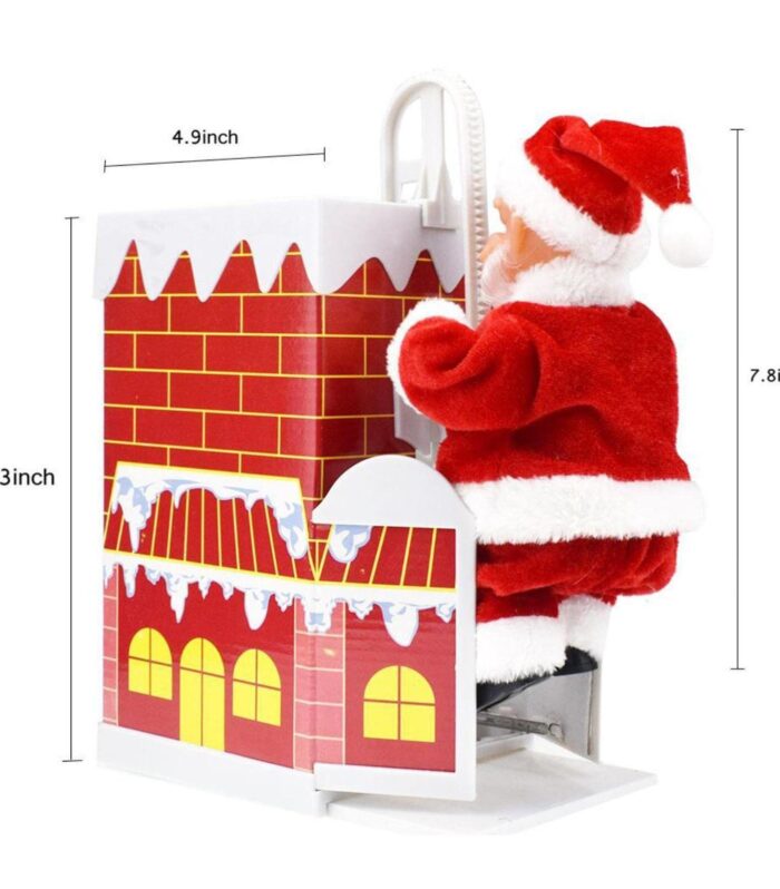 Santa Claus Climbing Chimney Toy Christmas Santa Dolls Decor Gift (Size: 34*23cm) 🎅