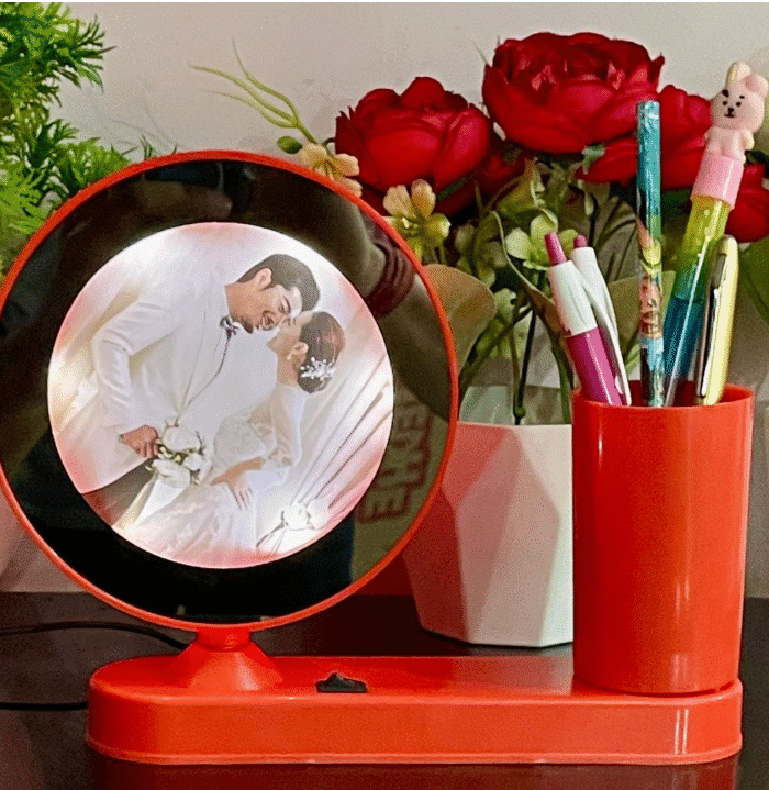 New Magic Mirror Photo Frame With Pen Holder (Size: 23*18 CM)