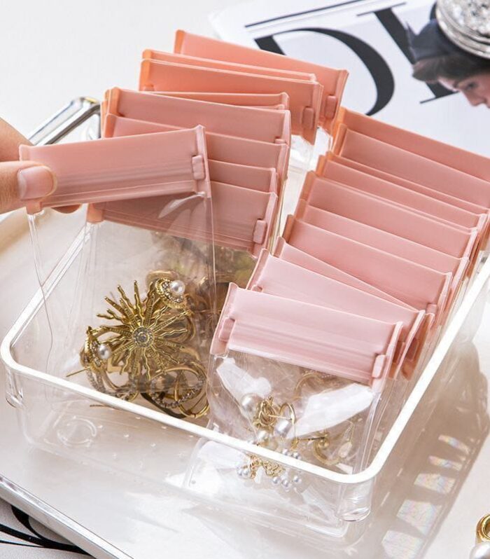 MULTIPURPOSE USE MINI JEWELLERY STORAGE ZIPPER POUCH (PACK OF 5 PCS)