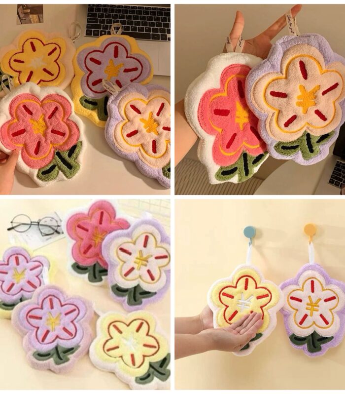 Coral fleece hand towel