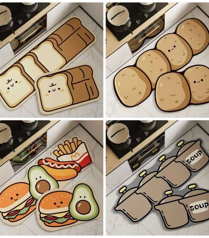 2 pc 3d printed premium kitchen mat