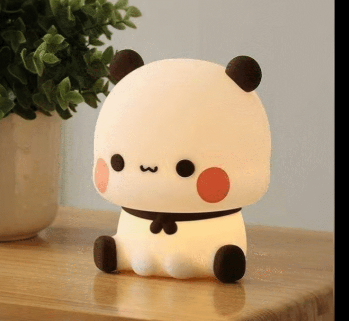 Cute Panda Night Light, LED Lamp, Warm White Glow, Kawaii Character Design, Kids Bedroom Decor