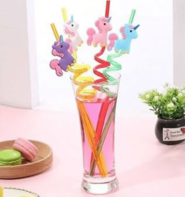 Unicorn straw makes life fun (pack of 4 pcs)